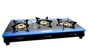 Milton Premium 3 Burner Glass Top Gas Stove